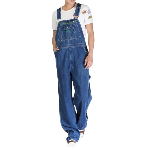 liberty Other - Vintage Liberty Bib Overalls Paint Blue Denim Workwear Farm Distress 36” Waist